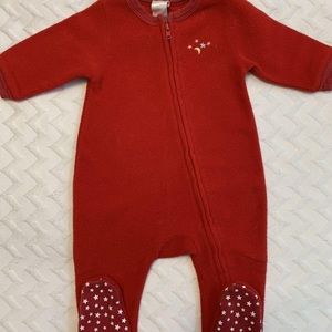 BABY GAP RED FLEECE PJS!!